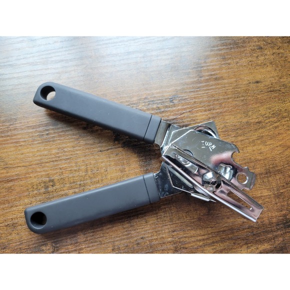 Used Stainless Steel Can Opener w/Black Polymer Handle - Picture 4 of 9
